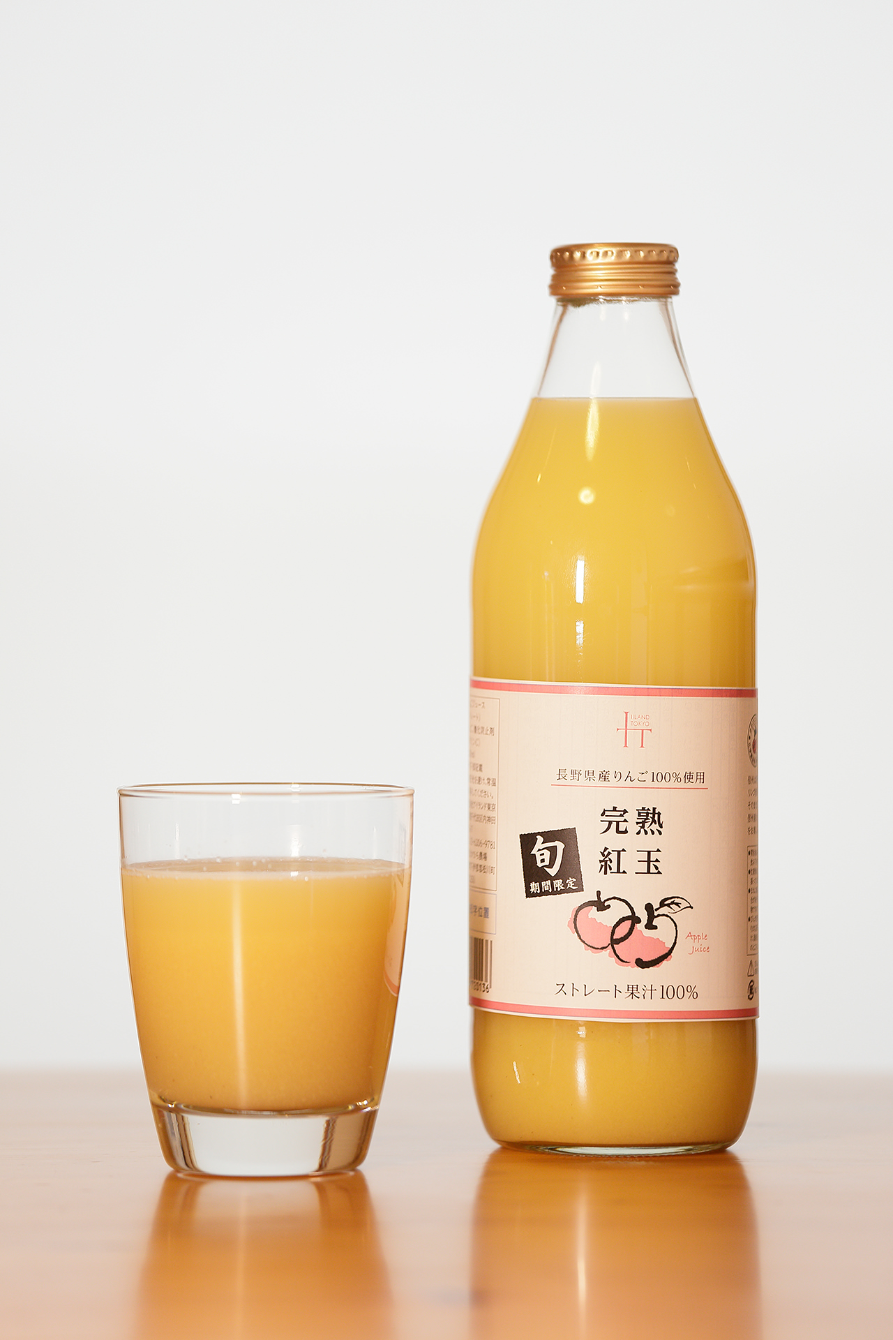9月収穫数量限定！完熟「紅玉」ストレート果汁100％ 長野産 リンゴジュース